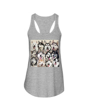 Load image into Gallery viewer, Many Love Husky Siberian On Phone Case Gift For Husky Lovers Ladies Flowy Tank
