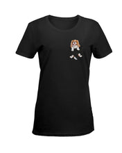 Load image into Gallery viewer, Cavalier King Charles Spaniel In Pocket - Dogs Lovers Gift Ladies Tee
