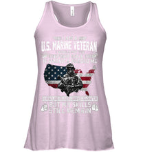 Load image into Gallery viewer, I Am A US Marine Veteran If America Needed Me Gift Ladies Flowy Tank
