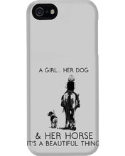 Load image into Gallery viewer, A Girl Her Dog Her Horse It's A Beautiful Thing Phone case
