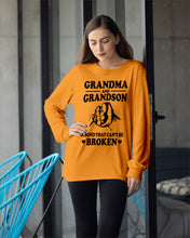 Load image into Gallery viewer, Grandma And Grandson A Bond That Can't Be Broken Custom Design Unisex Long Sleeve
