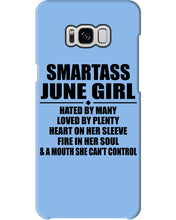 Load image into Gallery viewer, Birthday Gift For Smartass June GirlHeart On Her Sleeve Phone case
