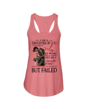 Load image into Gallery viewer, I'm Daughter Of God I Was Born In May My Scars Tell A Story Ladies Flowy Tank
