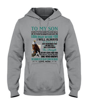 Load image into Gallery viewer, Look Right Beside You Eagle Mom Gift For Son Hoodie
