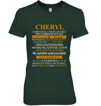 Load image into Gallery viewer, Cheryl Custom Name Gift A Warrior's Mentality With A Poet's Soul Ladies Tee
