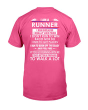 Load image into Gallery viewer, I Am A Runner I Run Because I Really Like Food Custom Design Guys Tee
