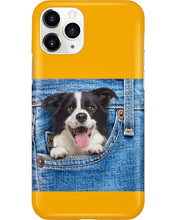 Load image into Gallery viewer, Border Collie In Denim Pocket Gift For Dog Lovers Phone case
