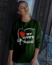 Load image into Gallery viewer, I Hooked My Wifes Heart Gift For Fishing Lovers Unisex Long Sleeve
