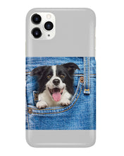Load image into Gallery viewer, Border Collie In Denim Pocket Gift For Dog Lovers Phone case
