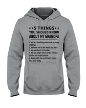 Load image into Gallery viewer, 5 Things You Should Know About My October      Grandpa For Birthday Gift Hoodie
