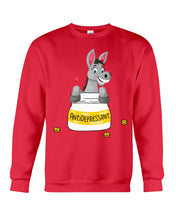 Load image into Gallery viewer, Funny Donkey Anti Depressant Meaning Gift For Women Sweatshirt

