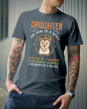 Load image into Gallery viewer, Daughter The Soul Of Witch The Fire Of Lioness Guys Tee
