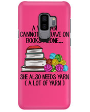 Load image into Gallery viewer, A Woman Cannot Survive On Book Alone She Also Needs Yarn Trending Phone case
