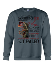 Load image into Gallery viewer, I'm Daughter Of God I Was Born In May My Scars Tell A Story Sweatshirt
