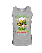 Load image into Gallery viewer, Baseball Drink Beer Day St Patrick's Day Gift For Baseball Lovers Unisex Tank Top
