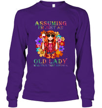 Load image into Gallery viewer, I Am Just An Old Lady Was Your First Mistake Hippie Unisex Long Sleeve
