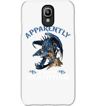 Load image into Gallery viewer, Apparently I Have An Attitude Blue Dragon Phone case
