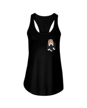 Load image into Gallery viewer, Cavalier King Charles Spaniel In Pocket - Dogs Lovers Gift Ladies Flowy Tank

