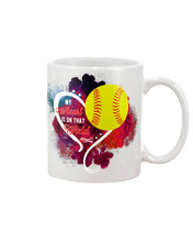 Load image into Gallery viewer, Lovely Phone Case My Heart Is On Field Gift For Softball Lovers Mug
