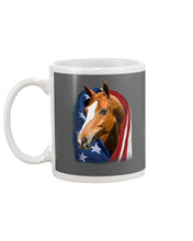 Load image into Gallery viewer, Horse Covered Into USA Flag Meaningful Gift For Men Mug
