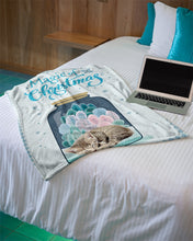 Load image into Gallery viewer, Cat In Bottle Magic Christmas Design Gift For Cat Lovers Fleece Blanket
