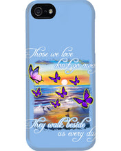 Load image into Gallery viewer, Butterfly Sunset On Beach Those We Love Don't Go Away Gift For Lover Phone case
