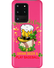 Load image into Gallery viewer, Baseball Drink Beer Day St Patrick's Day Gift For Baseball Lovers Phone case
