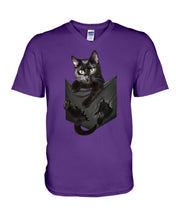 Load image into Gallery viewer, Cat In Your Front Pocket Perfect Gift For Friends Who Loves Cat Guys V-Neck
