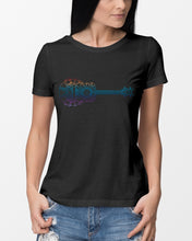 Load image into Gallery viewer, Colorful Ukulele Custom Design For Music Instrument  Lovers Ladies Tee
