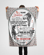 Load image into Gallery viewer, Grandma Gift For Grandson With Meaningful Message My Love For You Is Forever Fleece Blanket

