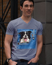 Load image into Gallery viewer, Border Collie In Denim Pocket Gift For Dog Lovers Guys V-Neck
