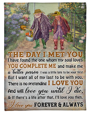 Load image into Gallery viewer, Garden Will Love You Until I Die Gift For Wife Fleece Blanket

