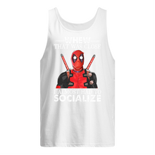 Load image into Gallery viewer, Deadpool I Almost Had To Socialize Gift For Fans Unisex Tank Top
