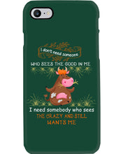 Load image into Gallery viewer, Cow I Need Somebody Who Sees The Crazy And Still Wants Me Phone case
