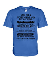 Load image into Gallery viewer, A Soiled Husband Of A September  Freaking Awesome Wife Birthday Gift Guys V-Neck
