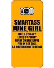 Load image into Gallery viewer, Birthday Gift For Smartass June GirlHeart On Her Sleeve Phone case
