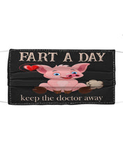 Load image into Gallery viewer, Fart A Day Keep The Doctor Away Gift For Pig Lovers Cloth Face Mask

