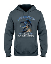 Load image into Gallery viewer, Apparently I Have An Attitude Blue Dragon Hoodie
