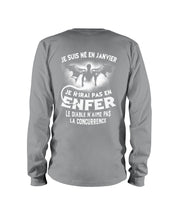 Load image into Gallery viewer, Je Suis Né El En   Jarvier   Enfer Le Diable N Aime Pas Birthday Gift Unisex Long Sleeve
