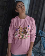 Load image into Gallery viewer, Gift For Dog LoversChesapeake Bay Retriever With Peonies Unisex Long Sleeve
