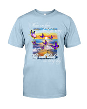Load image into Gallery viewer, Butterfly Sunset On Beach Those We Love Don't Go Away Gift For Lover Guys Tee
