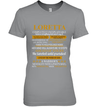 Load image into Gallery viewer, Loretta Custom Name Gift A Warrior's Mentality With A Poet's Soul Ladies Tee
