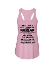 Load image into Gallery viewer, A Crazy Daughter Have The Best  July   Dad Ever For Birthday Gift Ladies Flowy Tank
