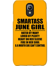 Load image into Gallery viewer, Birthday Gift For Smartass June GirlHeart On Her Sleeve Phone case
