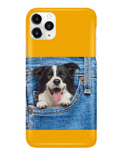 Load image into Gallery viewer, Border Collie In Denim Pocket Gift For Dog Lovers Phone case
