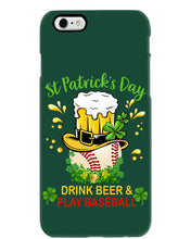 Load image into Gallery viewer, Baseball Drink Beer Day St Patrick's Day Gift For Baseball Lovers Phone case
