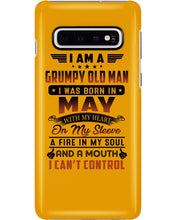 Load image into Gallery viewer, I'm A Grumpy Old Man I Was Born In May With My Heart Phone case
