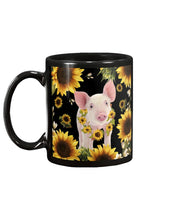 Load image into Gallery viewer, Beautiful Pig With Sunflowers Gift For Pig Lovers Mug
