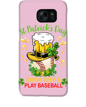 Load image into Gallery viewer, Baseball Drink Beer Day St Patrick's Day Gift For Baseball Lovers Phone case
