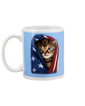 Load image into Gallery viewer, Lovely Tote Bag Cat In American Flag Gift For Cat Lovers Mug
